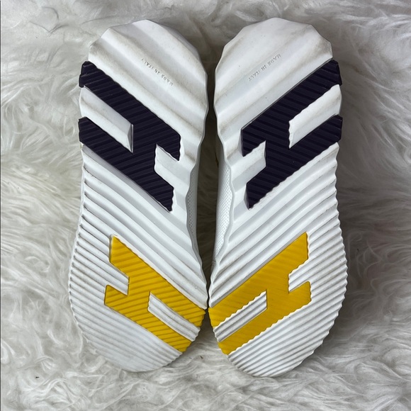 Hermès Women’s White/Yellow Suede/Mesh Bouncing Sneakers Size 36 EU - Picture 9 of 17